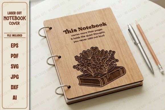 Download Glowforge Ready Laser Cut Notebook Cover - Laser cut Collection