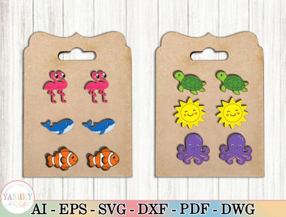Download Summer Stud Earrings Laser Cut Files Svg - Laser cut Collection