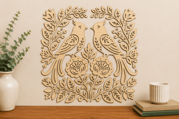 Download Cardinal Bird Floral Laser Cut SVG - Laser cut Collection