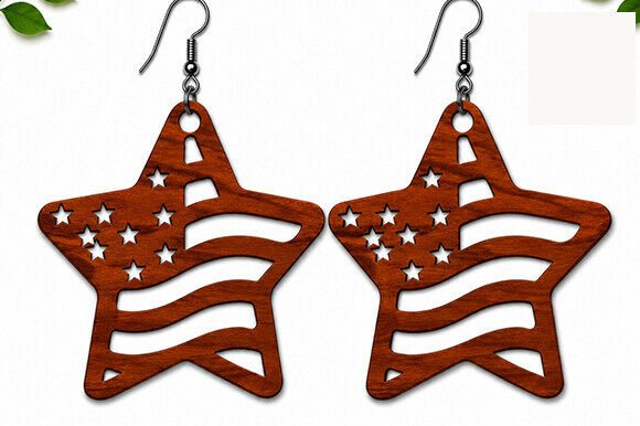 Download Patriotic Earrings SVG Laser Cut File - Laser cut Collection