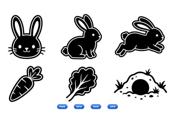 Download Cute Bunny SVG Icons Pack - Cute bunny svg Collection