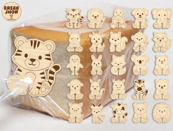Download Animal Bread Clip Laser Cut SVG Bundle - Laser cut Collection